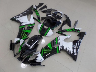 Cheapest 2008-2016 Special White Green Monster Yamaha YZF R6 Motorbike Fairing Kits UK