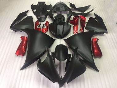 Cheapest 2009-2011 Matte Black Glossy Red Yamaha YZF R1 Motorcycle Fairings Kit UK