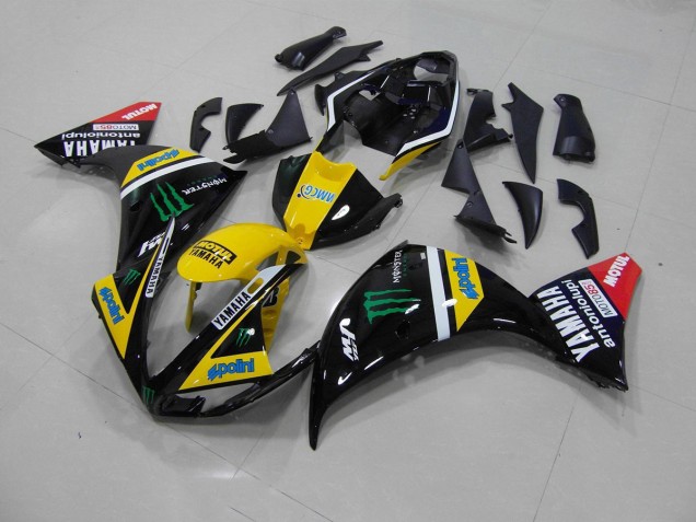 Cheapest 2009-2011 Yellow Black Monster Yamaha YZF R1 Motorcycle Fairing UK Cheapest 2009-2011 Yellow Black Monster Yamaha YZF R1 Motorcycle Fairing UK