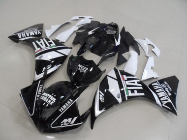 Cheapest 2009-2011 Black White Fiat Yamaha YZF R1 Bike Fairings UK