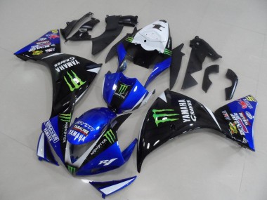 Cheapest 2009-2011 Blue Black Monster Yamaha YZF R1 Bike Fairings UK
