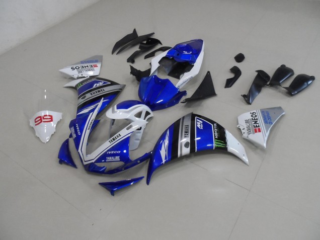 Cheapest 2009-2011 Blue White Yamaha YZF R1 Bike Fairing Kit UK