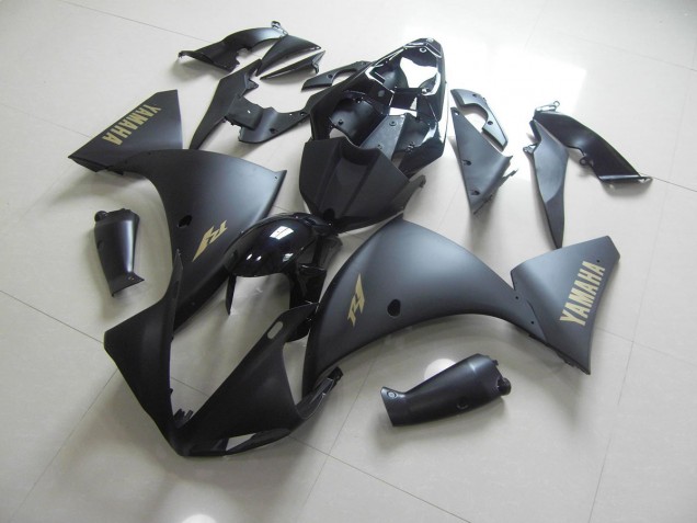 Cheapest 2009-2011 Matte Black Gold Sticker Yamaha YZF R1 Motorcycle Fairings Kits UK Cheapest 2009-2011 Matte Black Gold Sticker Yamaha YZF R1 Motorcycle Fairings Kits UK