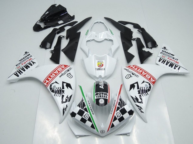 Cheapest 2009-2011 White Black Abrath Yamaha YZF R1 Motorcylce Fairings UK Cheapest 2009-2011 White Black Abrath Yamaha YZF R1 Motorcylce Fairings UK