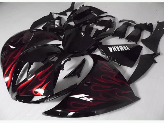 Cheapest 2009-2011 Red Black Flame Yamaha YZF R1 Bike Fairings UK Cheapest 2009-2011 Red Black Flame Yamaha YZF R1 Bike Fairings UK