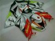 Cheapest 2009-2012 White Red H. Energy Kawasaki ZX6R Motorcycle Fairings Kit UK