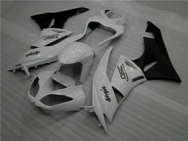 Cheapest 2009-2012 White Black Ninja Kawasaki ZX6R Motorbike Fairings UK