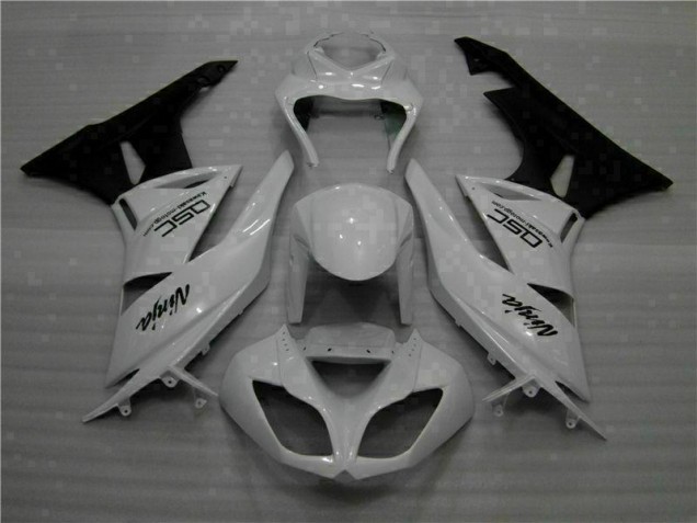 Cheapest 2009-2012 White Black Ninja Kawasaki ZX6R Motorbike Fairings UK