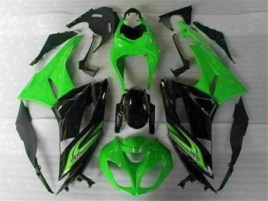 Cheapest 2009-2012 Green Black Kawasaki ZX6R Motorbike Fairing UK