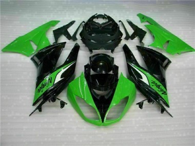 Cheapest 2009-2012 Black Green Kawasaki ZX6R Bike Fairing Kit UK