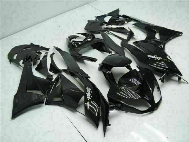 Cheapest 2009-2012 Black White Ninja 636 Kawasaki ZX6R Moto Fairings UK