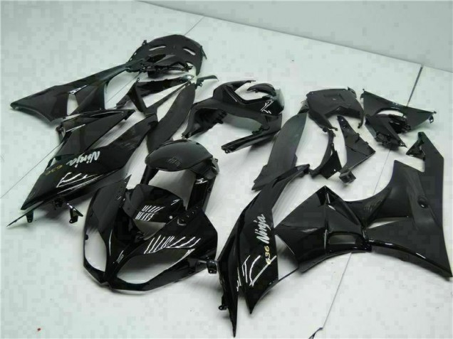 Cheapest 2009-2012 Black White Ninja 636 Kawasaki ZX6R Moto Fairings UK