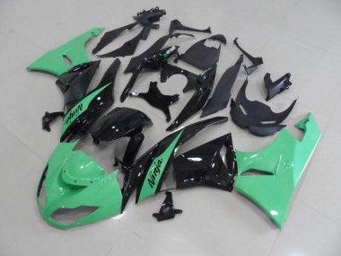 Cheapest 2009-2012 Metallic Green Kawasaki ZX6R Motorbike Fairing Kits UK