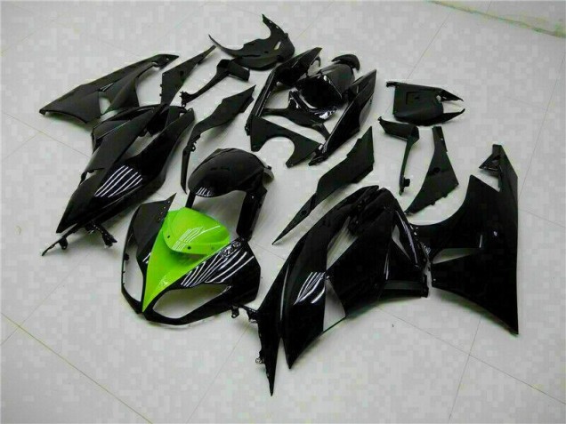 Cheapest 2009-2012 Black Green Kawasaki ZX6R Moto Fairings UK
