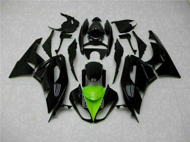 Cheapest 2009-2012 Black Green Kawasaki ZX6R Moto Fairings UK