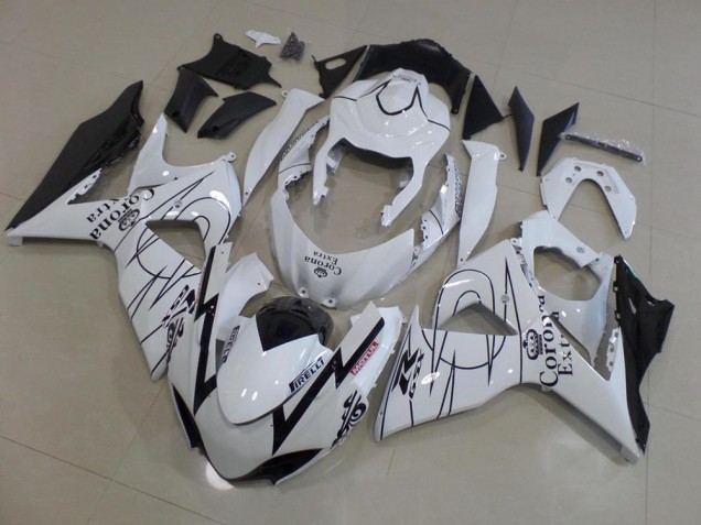 Cheapest 2009-2016 White Corona Race Suzuki GSXR 1000 K9 Motorcycle Fairings Kit UK Cheapest 2009-2016 White Corona Race Suzuki GSXR 1000 K9 Motorcycle Fairings Kit UK