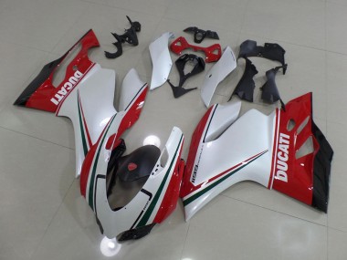 Cheapest 2011-2014 White Red Ducati 1199 Motorcycle Fairing Kits UK