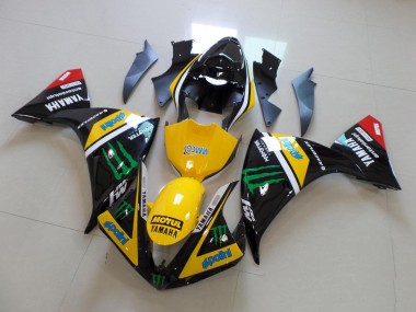 Cheapest 2012-2014 Yellow Black Monster Yamaha YZF R1 Replacement Fairings UK