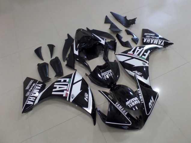 Cheapest 2012-2014 Black White Fiat Yamaha YZF R1 Motorcycle Fairings UK Cheapest 2012-2014 Black White Fiat Yamaha YZF R1 Motorcycle Fairings UK