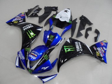 Cheapest 2012-2014 Blue Black Monster Yamaha YZF R1 Motorcycle Fairing Kits UK