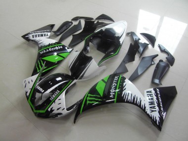 Cheapest 2012-2014 White Green Monster Yamaha YZF R1 Moto Fairings UK