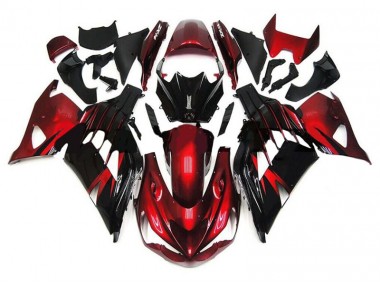 Cheapest 2012-2021 Red Black Kawasaki ZX14R ZZR1400 Motorbike Fairings UK