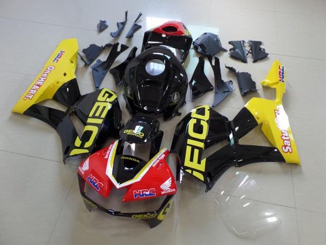 Cheapest 2013-2021 Yellow Black Geico Honda CBR600RR Motorcyle Fairings UK Cheapest 2013-2021 Yellow Black Geico Honda CBR600RR Motorcyle Fairings UK