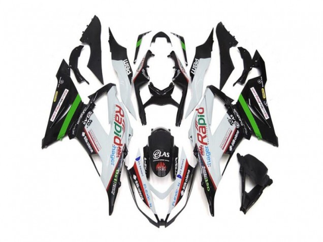 Cheapest 2013-2018 White Black Kawasaki ZX6R Replacement Motorcycle Fairings UK Cheapest 2013-2018 White Black Kawasaki ZX6R Replacement Motorcycle Fairings UK