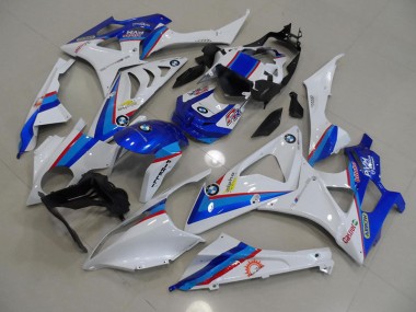 Cheapest 2009-2014 Blue White BMW S1000RR Motorbike Fairing UK