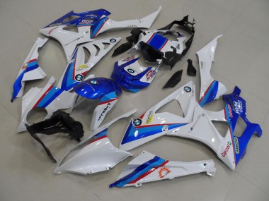Cheapest 2009-2014 Blue White BMW S1000RR Motorcycle Fairing Kit UK