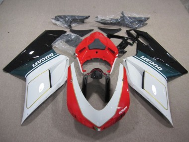 Cheapest 2007-2014 White Red Ducati 1098 848 Motorcylce Fairings UK
