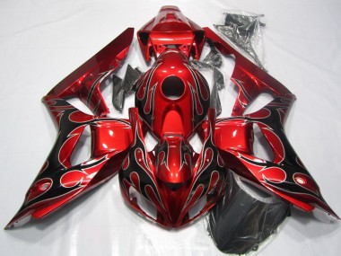 Cheapest 2006-2007 Red Black Flame Honda CBR1000RR Replacement Fairings UK