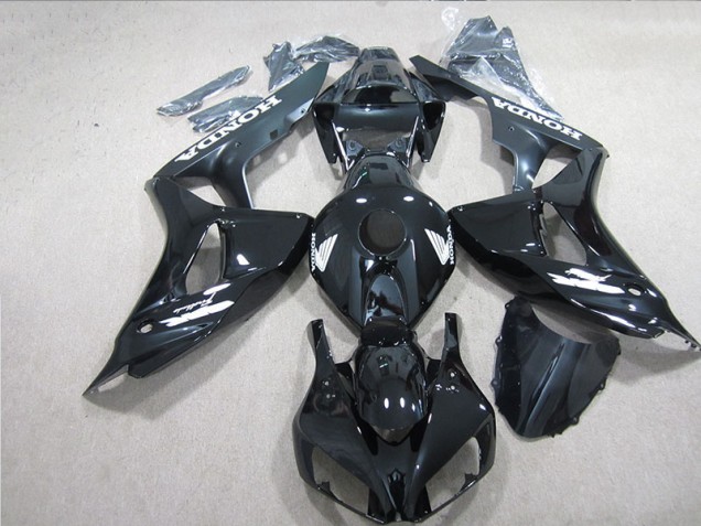 Cheapest 2006-2007 Black White Decal Honda CBR1000RR Motorcycle Fairing Kits UK