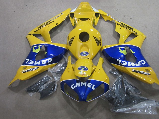 Cheapest 2006-2007 Yellow Blue Camel Honda CBR1000RR Motorcyle Fairings UK