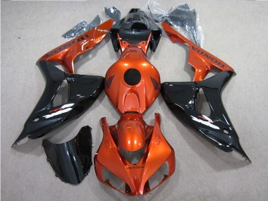 Cheapest 2006-2007 Black Orange Honda CBR1000RR Motorcycle Fairings Kit UK