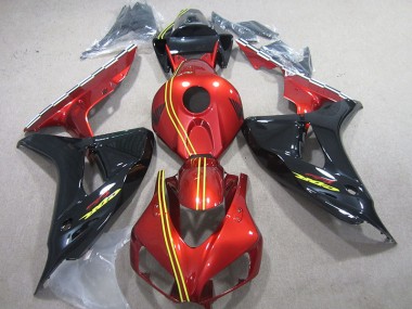 Cheapest 2006-2007 Black Red Yellow Honda CBR1000RR Motorcycle Fairing Kit UK