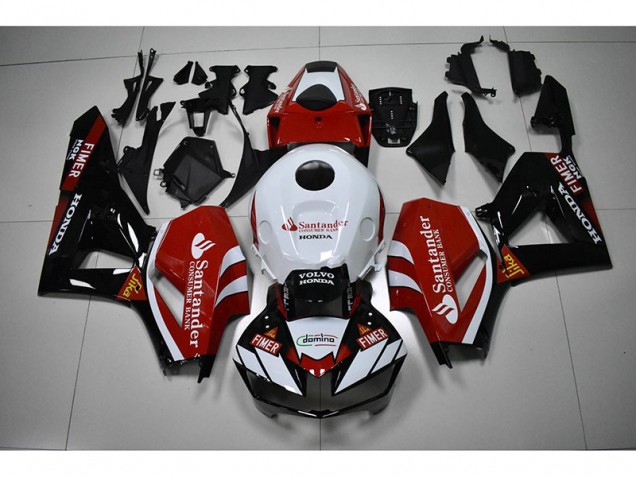 Cheapest 2012-2016 Black White Red Santander Honda CBR1000RR Moto Fairings UK Cheapest 2012-2016 Black White Red Santander Honda CBR1000RR Moto Fairings UK