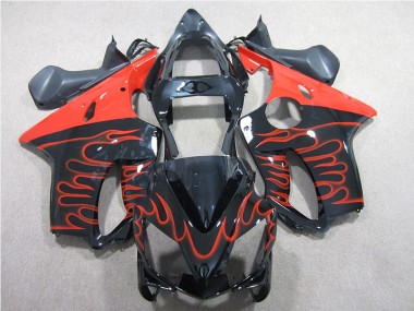 Cheapest 2001-2003 Black Red Flame Honda CBR600 F4i Motorcyle Fairings UK