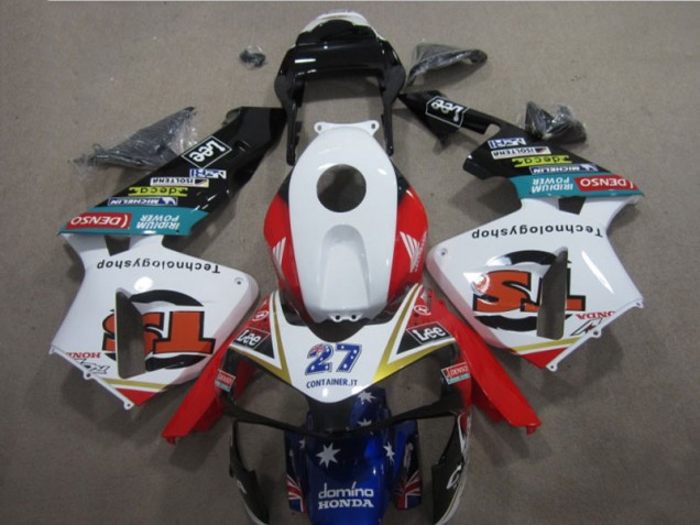 Cheapest 2003-2004 White Red Blue 27 Honda CBR600RR Motorcycle Fairings UK Cheapest 2003-2004 White Red Blue 27 Honda CBR600RR Motorcycle Fairings UK