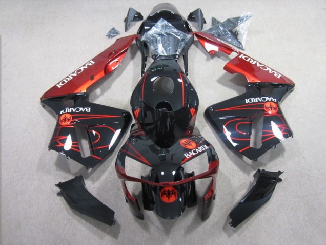 Cheapest 2003-2004 Black Red RACARDI Honda CBR600RR Bike Fairing Kit UK