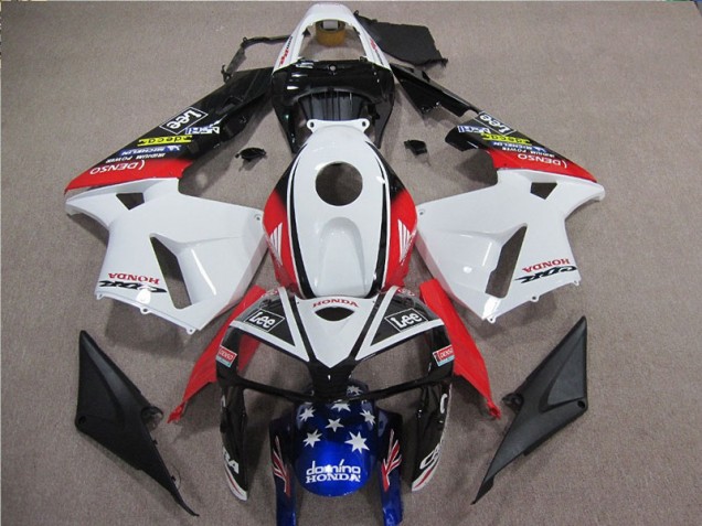 Cheapest 2005-2006 White Red Blue Lee Honda CBR600RR Motorbike Fairing UK Cheapest 2005-2006 White Red Blue Lee Honda CBR600RR Motorbike Fairing UK