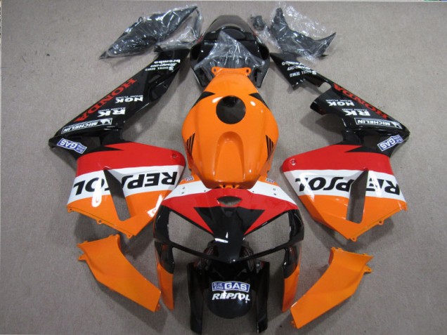 Cheapest 2005-2006 Orange Red Black Repsol Honda CBR600RR Motorbike Fairing Kits UK Cheapest 2005-2006 Orange Red Black Repsol Honda CBR600RR Motorbike Fairing Kits UK