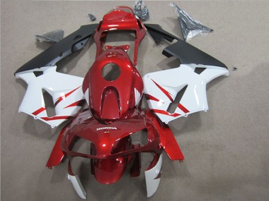 Cheapest 2005-2006 Red White Honda CBR600RR Motorcycle Fairings UK