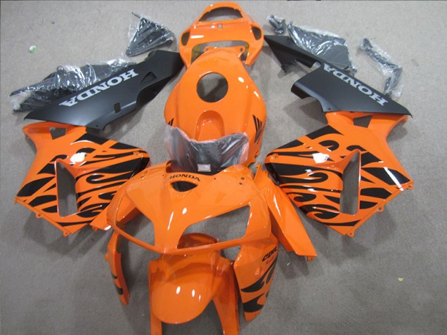 Cheapest 2005-2006 Orange Black Honda CBR600RR Motorbike Fairings UK