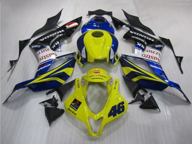 Cheapest 2007-2008 Yellow Blue 46 Honda CBR600RR Motorbike Fairing UK