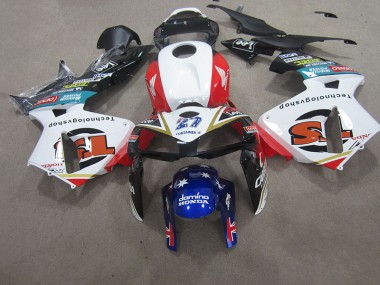Cheapest 2007-2008 White Red Blue Honda CBR600RR Motorcycle Fairings Kit UK