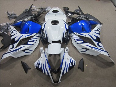 Cheapest 2009-2012 White Blue Flame Honda CBR600RR Bike Fairings UK