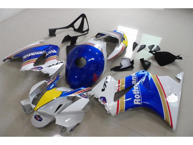 Cheapest 2002-2013 Blue White Rothmans Honda VFR800 Motorcycle Fairing Kits UK