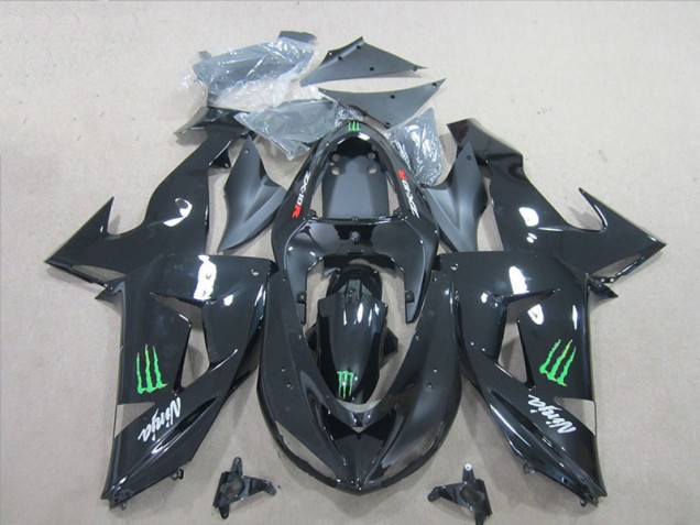 Cheapest 2006-2007 Black Green Monster Ninja Kawasaki ZX10R Motorcycle Fairings Kit UK Cheapest 2006-2007 Black Green Monster Ninja Kawasaki ZX10R Motorcycle Fairings Kit UK