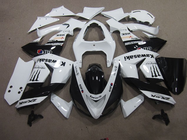 Cheapest 2006-2007 White Touch4 Monster Kawasaki ZX10R Bike Fairing Kit UK Cheapest 2006-2007 White Touch4 Monster Kawasaki ZX10R Bike Fairing Kit UK